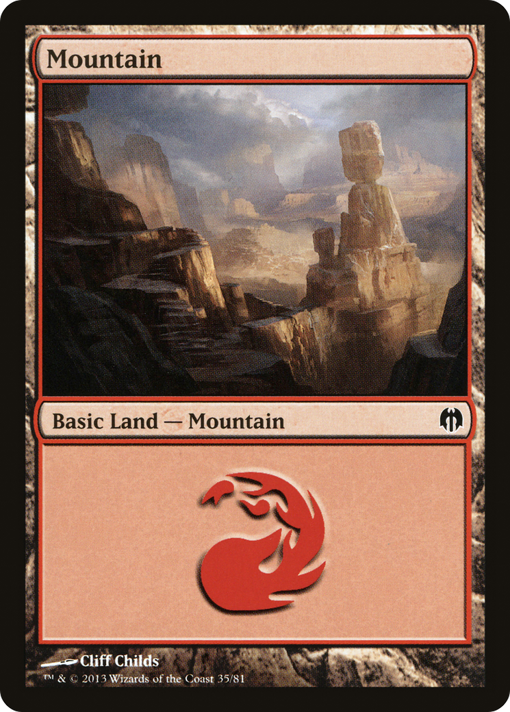 Mountain (35) (DDL-035) - Duel Decks: Heroes vs. Monsters