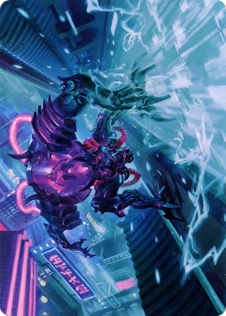 Surgehacker Mech // Surgehacker Mech (ANEO-045) - Neon Dynasty Art Series (Borderless) Foil