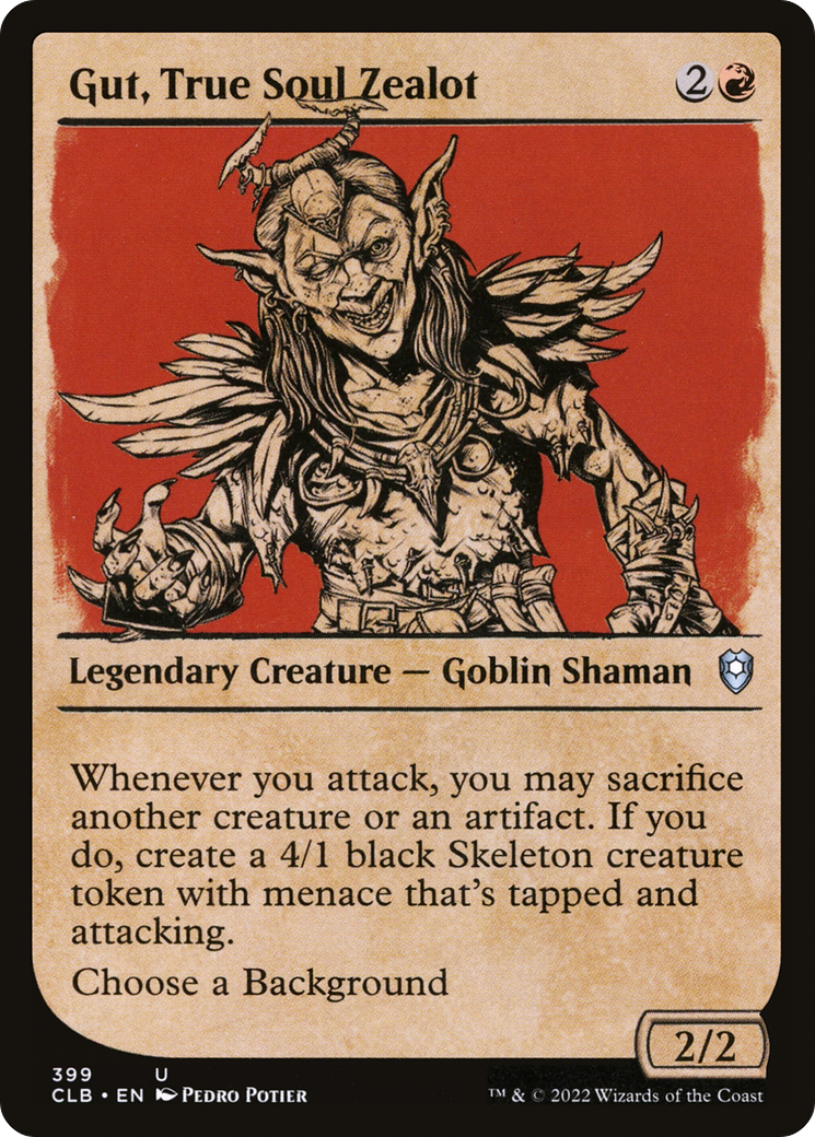 Gut, True Soul Zealot (Showcase) (CLB-399) - Commander Legends: Battle for Baldur's Gate: (Showcase)