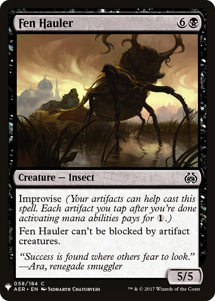 Fen Hauler (LIST-AER-58) - The List
