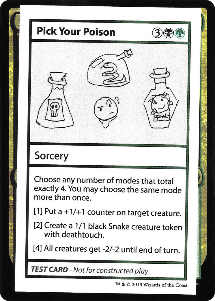 Pick Your Poison (No PW Symbol) (CMB1-) - Mystery Booster Playtest Cards 2021