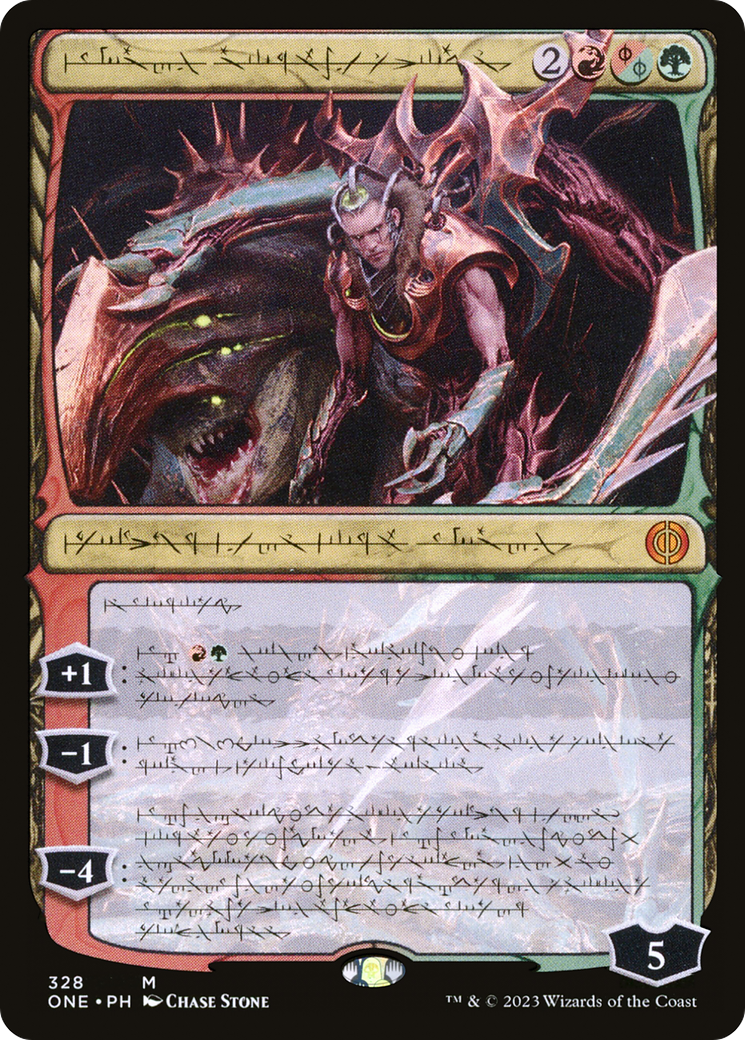 Lukka, Bound to Ruin (Phyrexian) (ONE-328) - Phyrexia: All Will Be One: (Showcase)