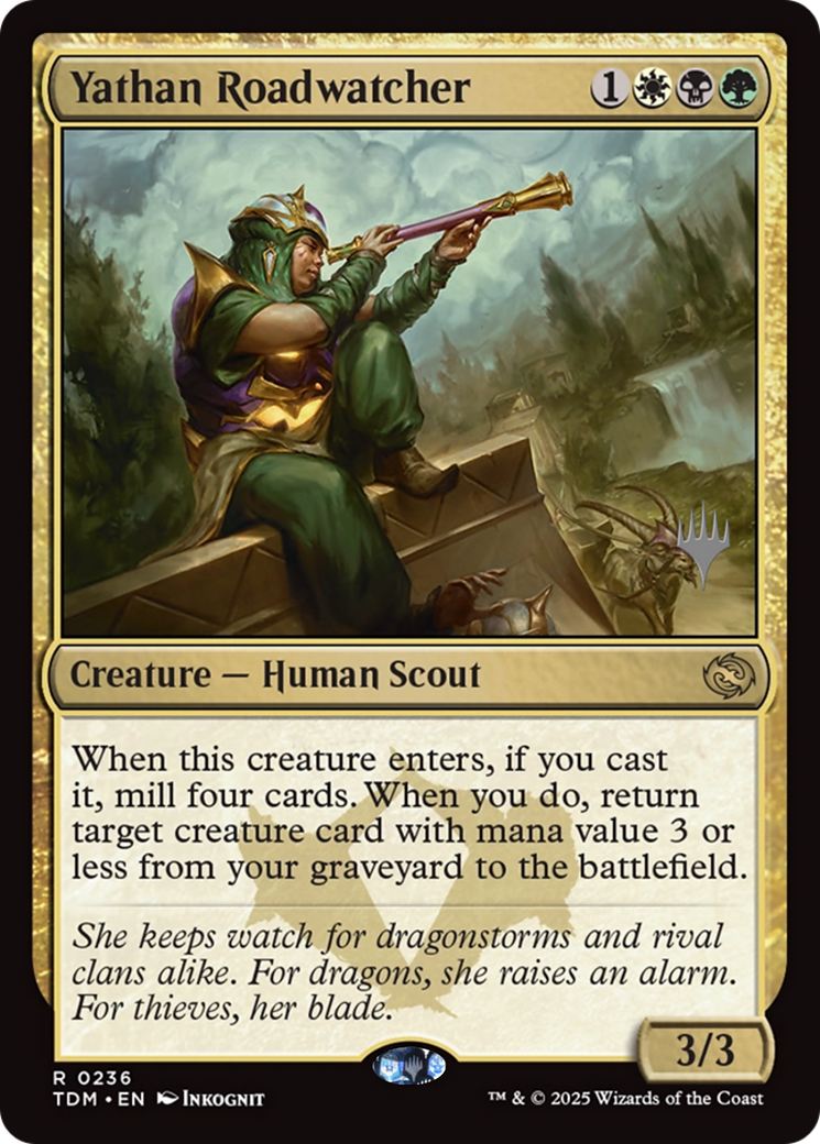Yathan Roadwatcher (PPTDM-236) - Promo Pack: Tarkir: Dragonstorm Foil
