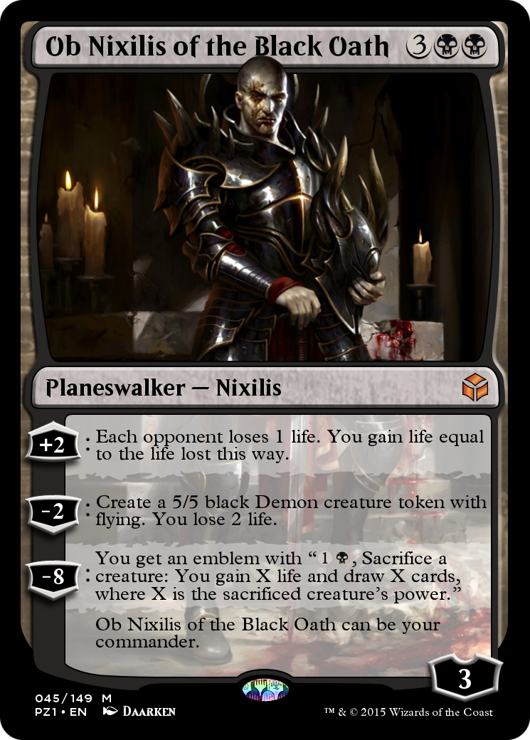 Ob Nixilis of the Black Oath (PZ1-045) - Legendary Cube Prize Pack