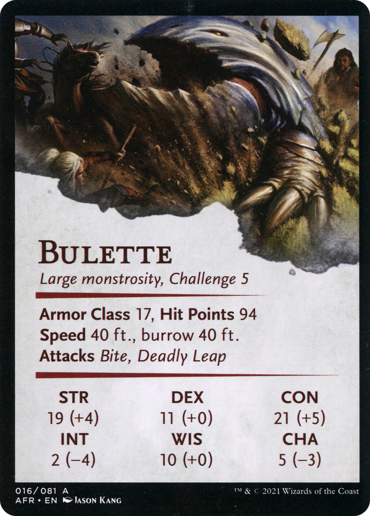 Bulette // Bulette (AAFR-016) - Adventures in the Forgotten Realms Art Series (Borderless) Foil