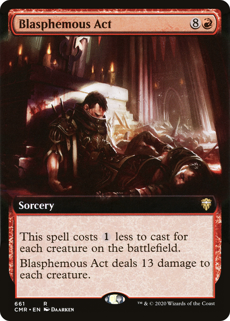 Blasphemous Act (Extended Art) (CMR-661) - Commander Legends: (Extended Art) Foil