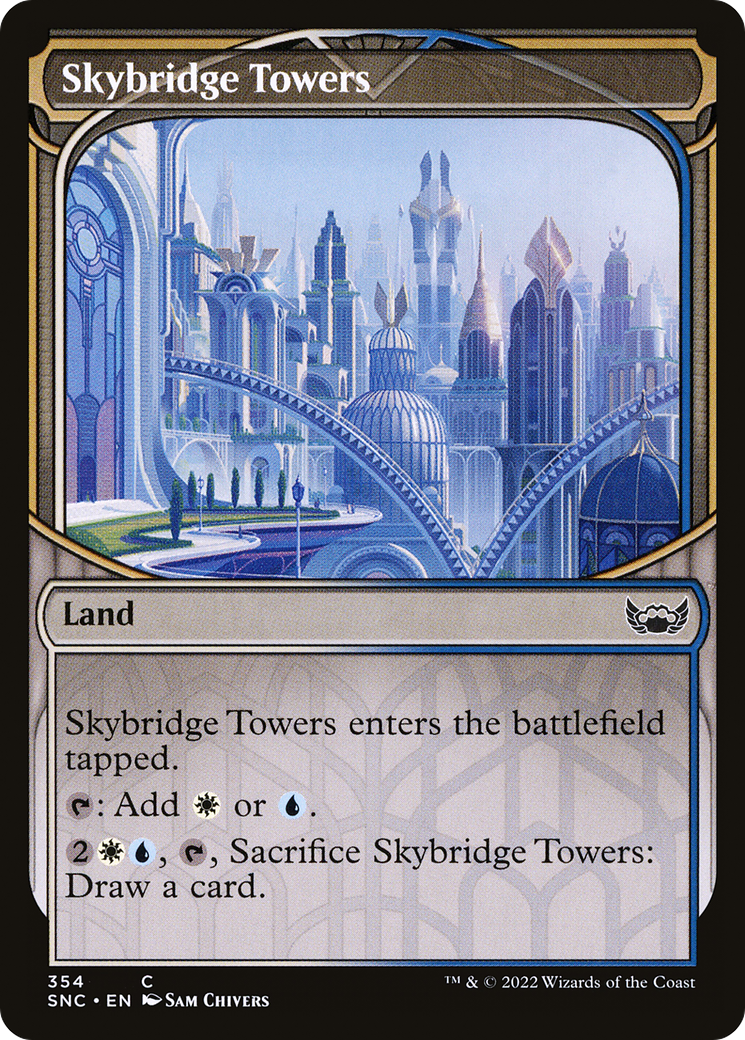 Skybridge Towers (Showcase) (SNC-354) - Streets of New Capenna: (Showcase) Foil