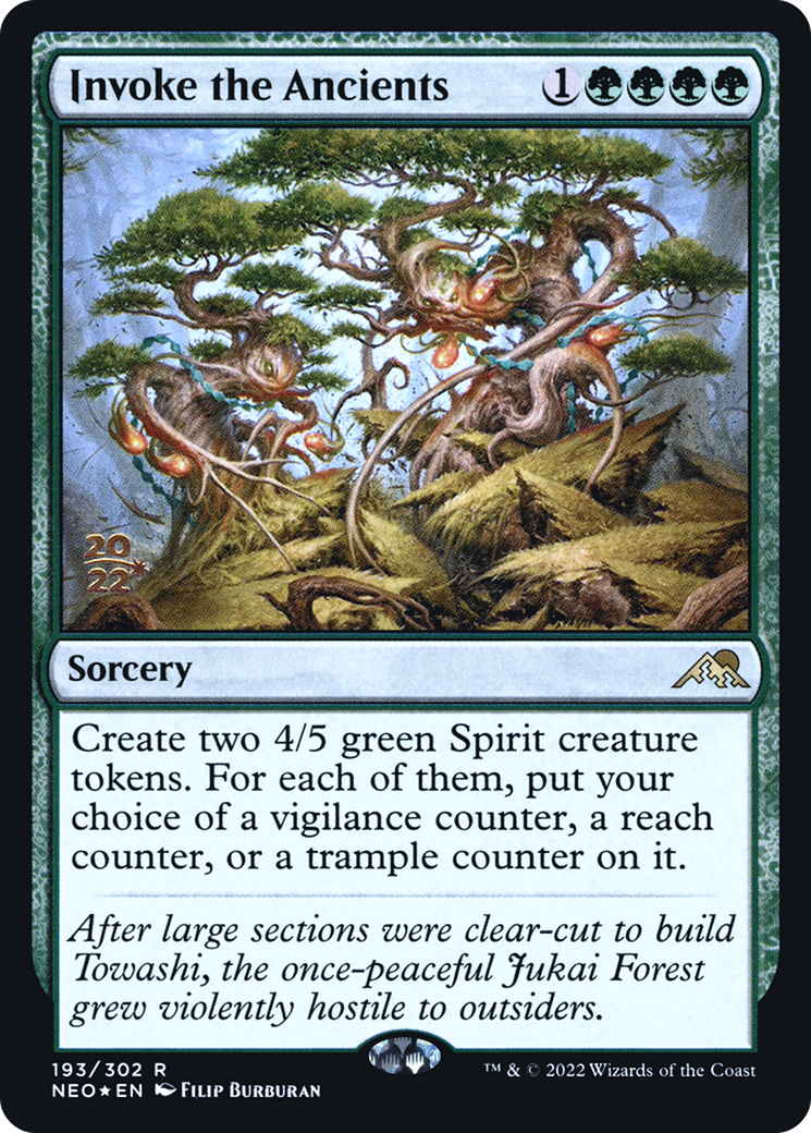Invoke the Ancients (PRE-193) - Kamigawa: Neon Dynasty Promos Foil