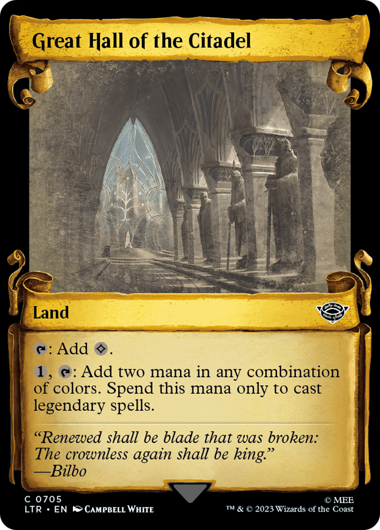 Great Hall of the Citadel (Showcase Scrolls) (LTR-705) - The Lord of the Rings: Tales of Middle-earth: (Showcase) Foil