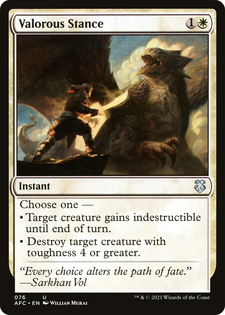 Valorous Stance (AFC-076) - Forgotten Realms Commander