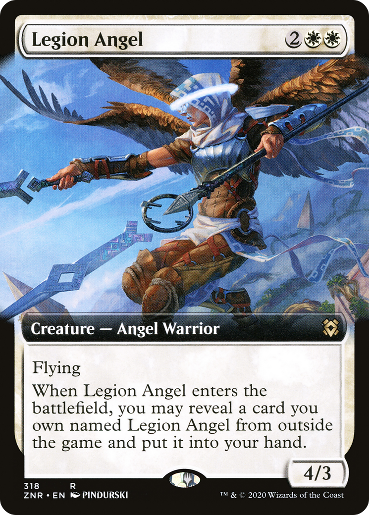 Legion Angel (Extended Art) (ZNR-318) - Zendikar Rising: (Extended Art)