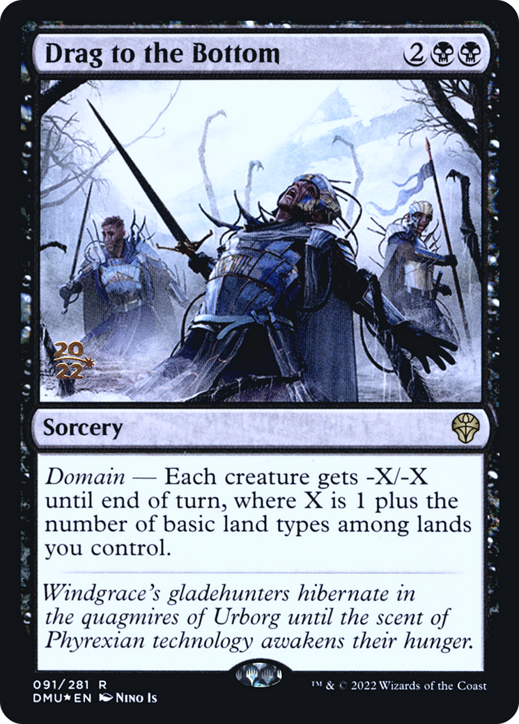 Drag to the Bottom (PRE-091) - Dominaria United Promos Foil