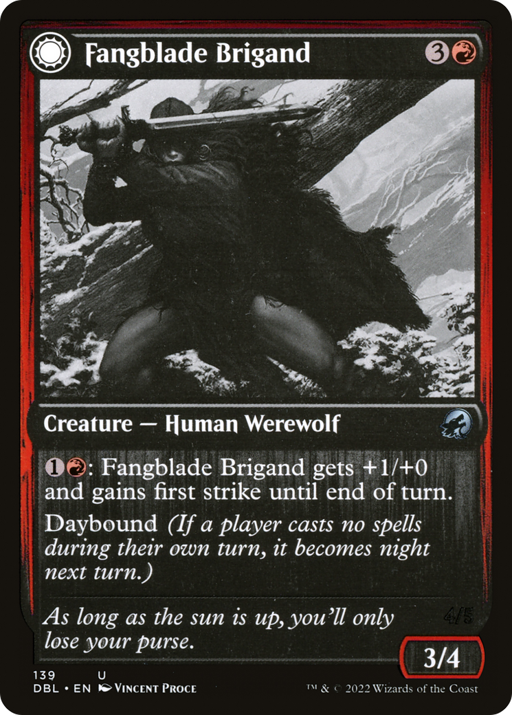 Fangblade Brigand (DBL-139) - Innistrad: Double Feature: (Double Faced Transform)