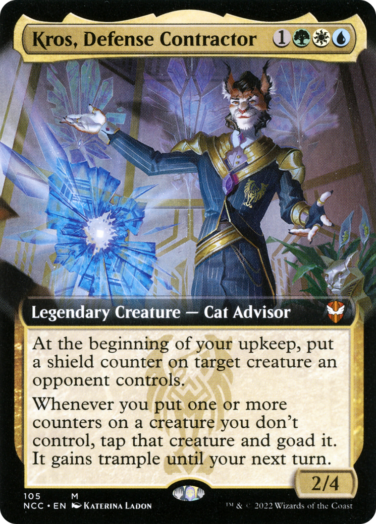 Kros, Defense Contractor (Extended Art) (NCC-105) - New Capenna Commander: (Extended Art) Foil