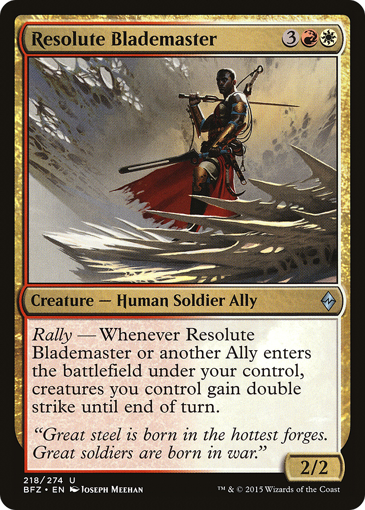 Resolute Blademaster (BFZ-218) - Battle for Zendikar Foil