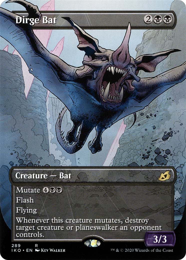 Dirge Bat (Showcase) (IKO-289) - Ikoria: Lair of Behemoths: (Showcase) (Borderless)