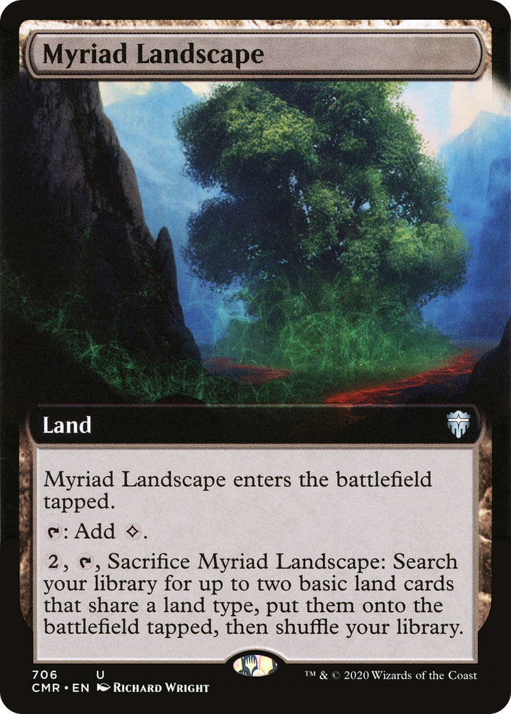 Myriad Landscape (Extended Art) (CMR-706) - Commander Legends: (Extended Art) Foil