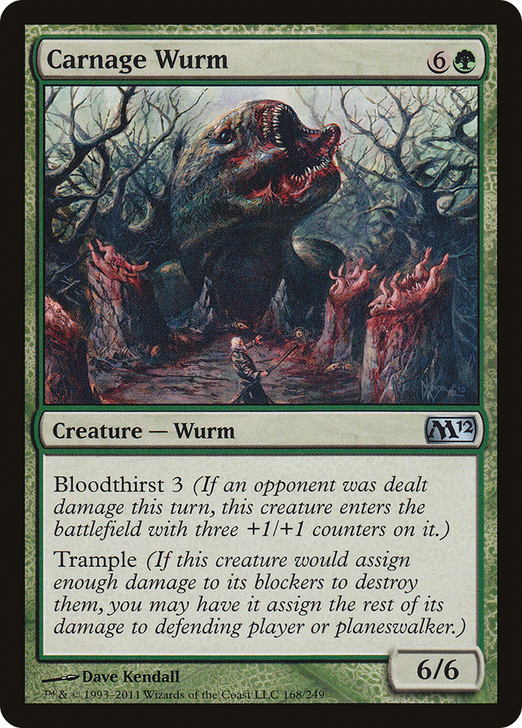 Carnage Wurm (M12-168) - Magic 2012 Foil