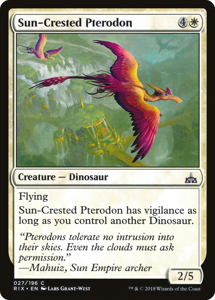 Sun-Crested Pterodon (RIX-027) - Rivals of Ixalan Foil