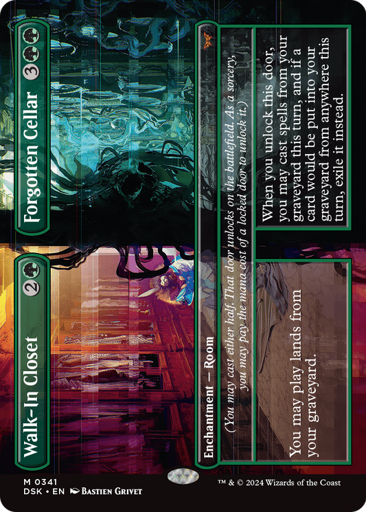 Walk-In Closet // Forgotten Cellar (Borderless) (DSK-341) - Duskmourn: House of Horror Foil