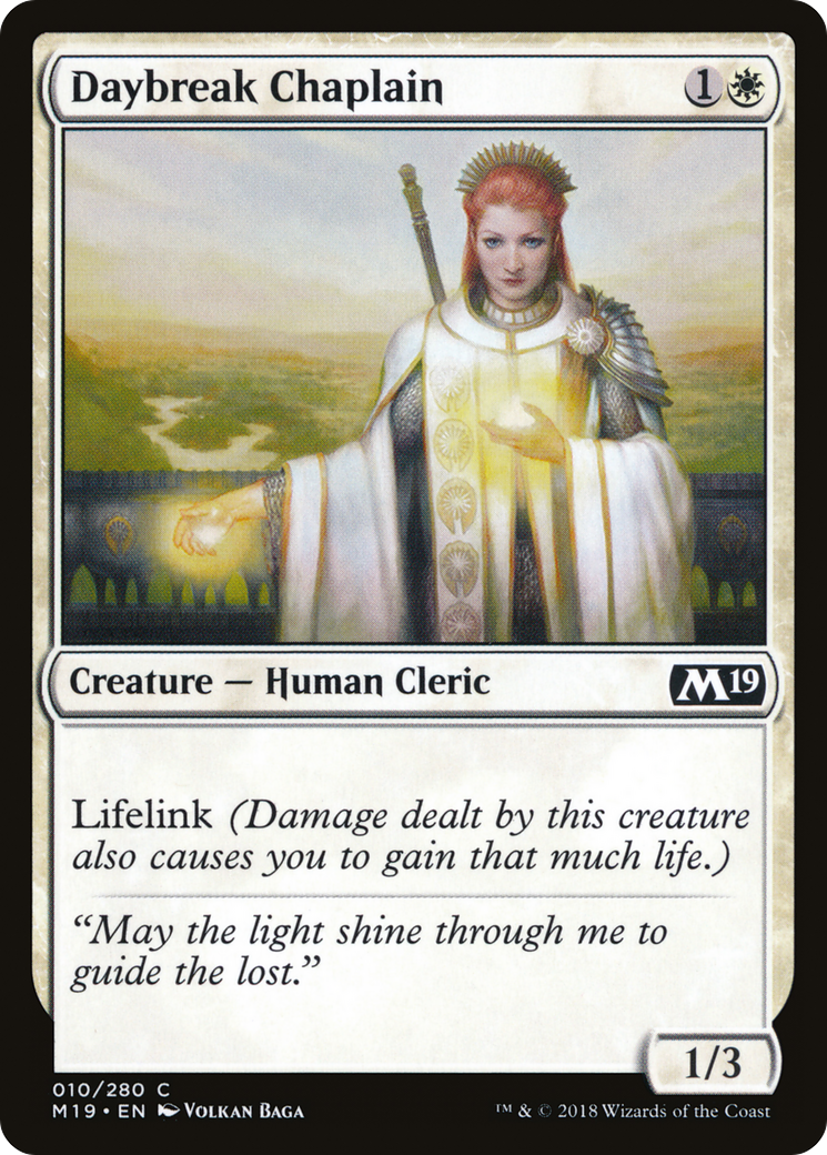 Daybreak Chaplain (M19-010) - Core Set 2019 Foil