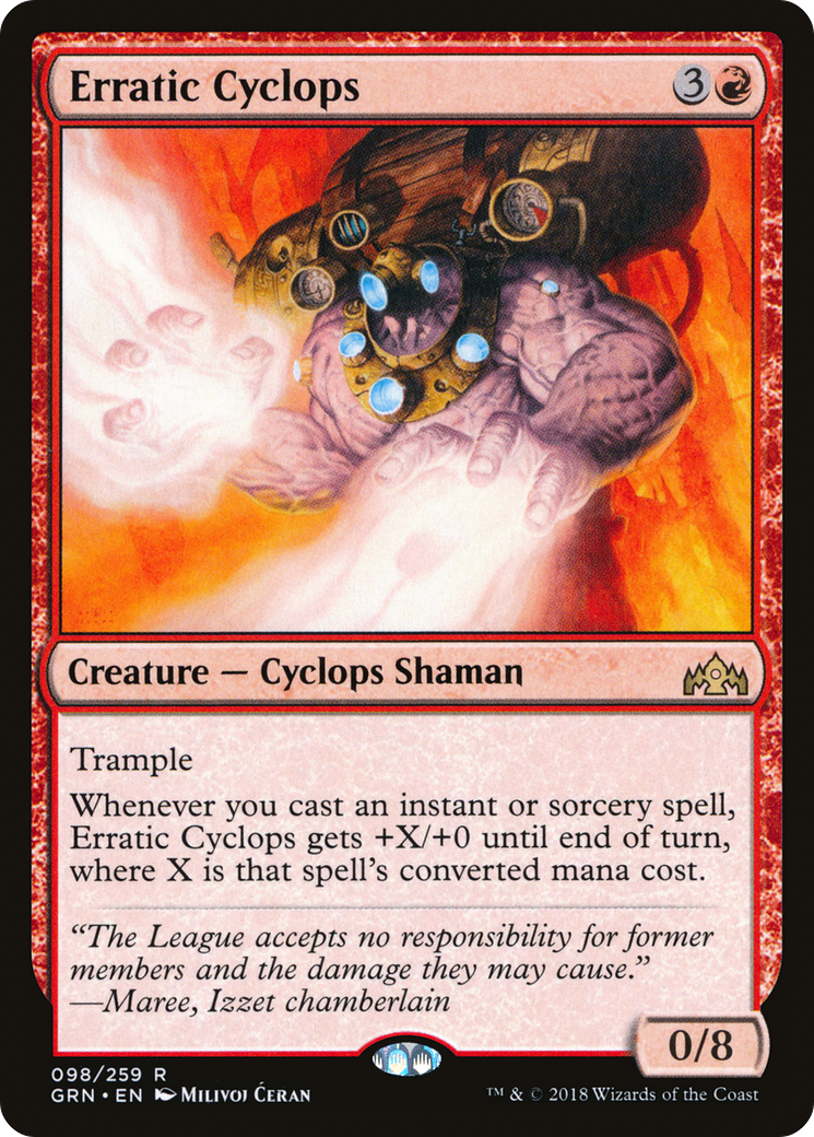 Erratic Cyclops (GRN-098) - Guilds of Ravnica Foil