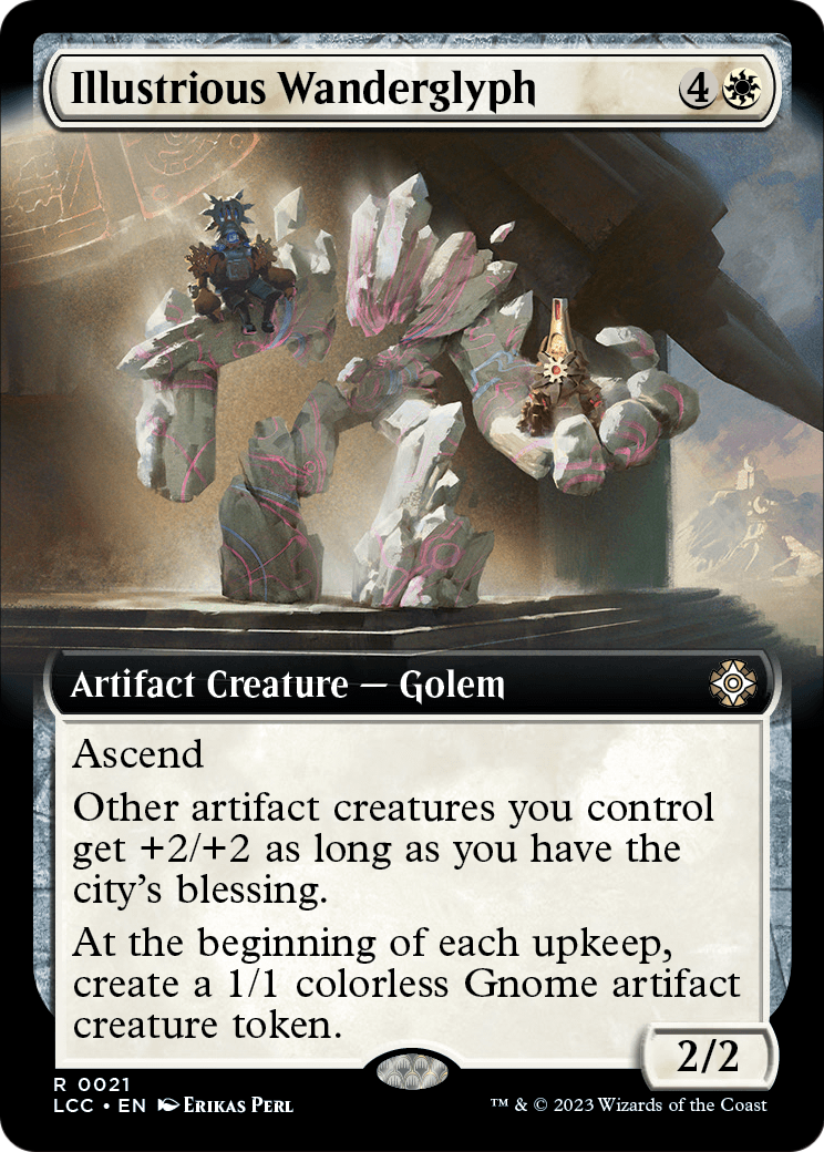 Illustrious Wanderglyph (Extended Art) (LCC-021) - The Lost Caverns of Ixalan Commander: (Extended Art) Foil