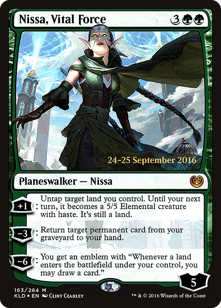 Nissa, Vital Force (PRE-163S) - Kaladesh Promos Foil
