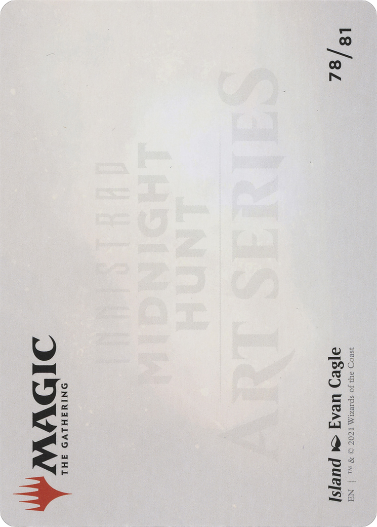 Island // Island (AMID-078) - Midnight Hunt Art Series (Borderless) Foil
