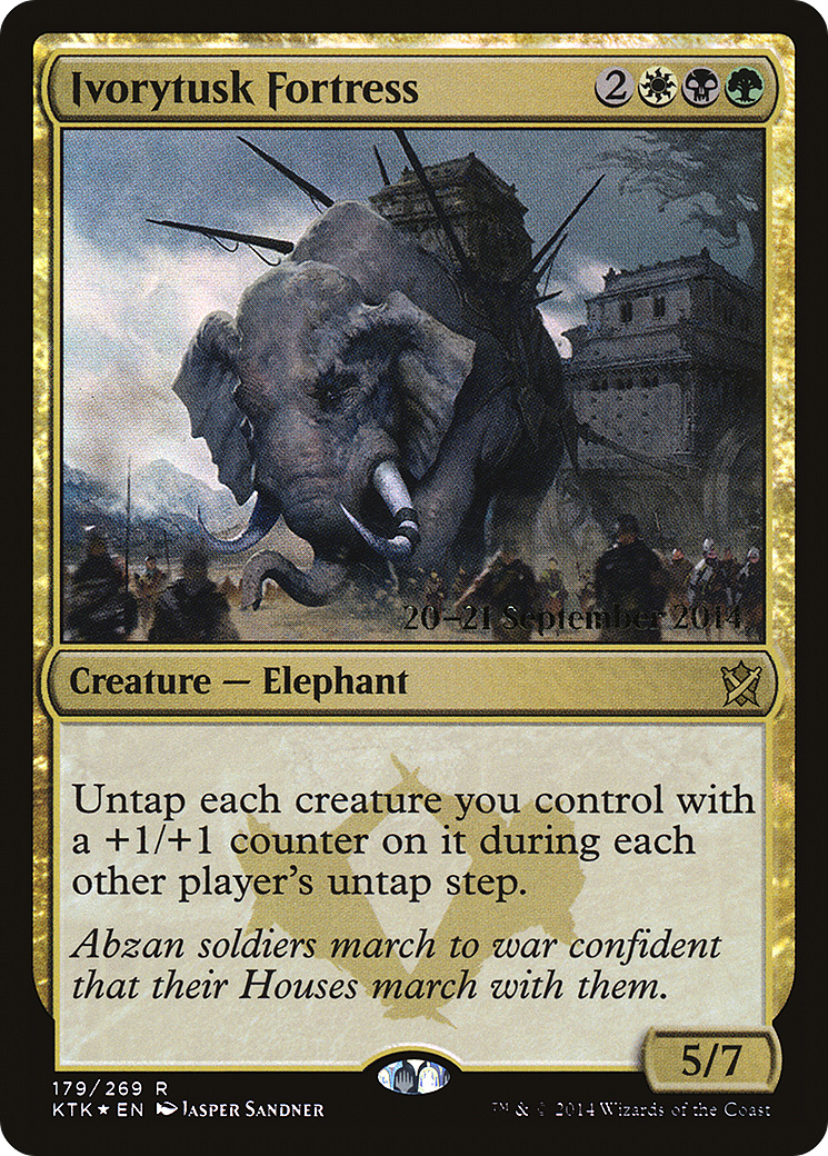 Ivorytusk Fortress (PRE-179S) - Khans of Tarkir Promos Foil