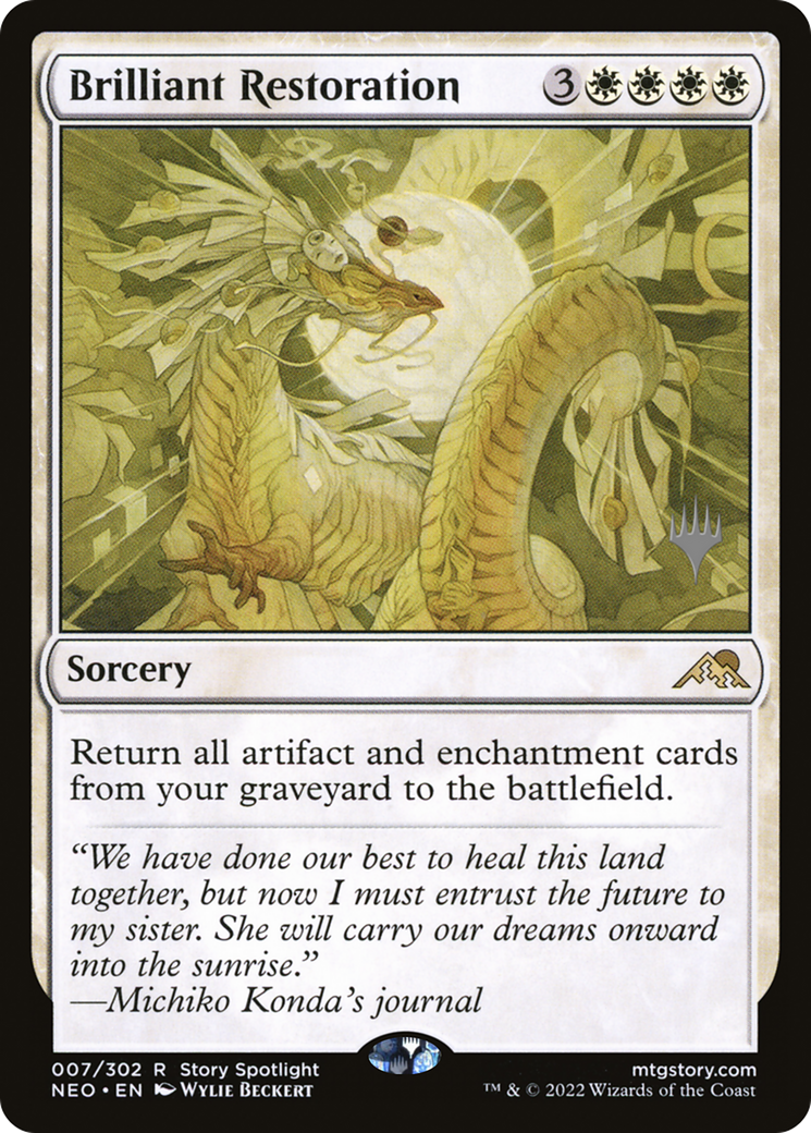 Brilliant Restoration (PPNEO-007) - Kamigawa: Neon Dynasty Promos