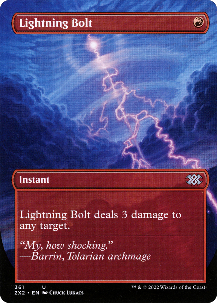 Lightning Bolt (Borderless) (2X2-361) - Double Masters 2022
