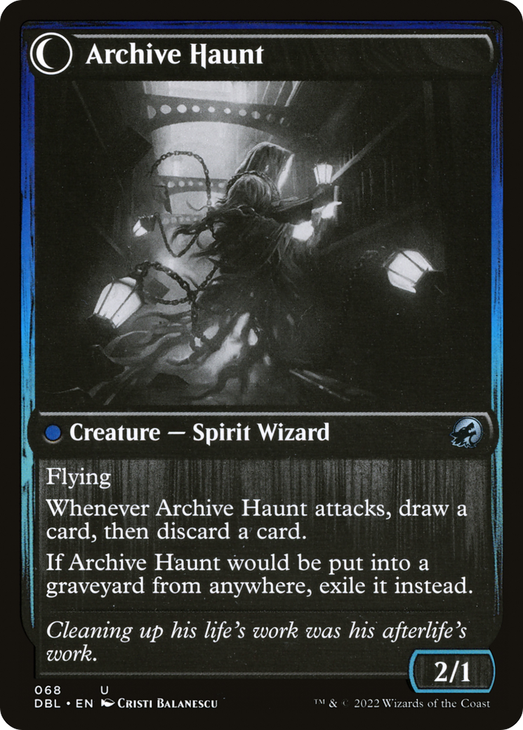 Overwhelmed Archivist (DBL-068) - Innistrad: Double Feature: (Double Faced Transform)