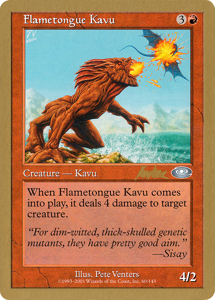 Flametongue Kavu - 2002 Brian Kibler (PLS) (WCD-) - World Championship Decks 2002