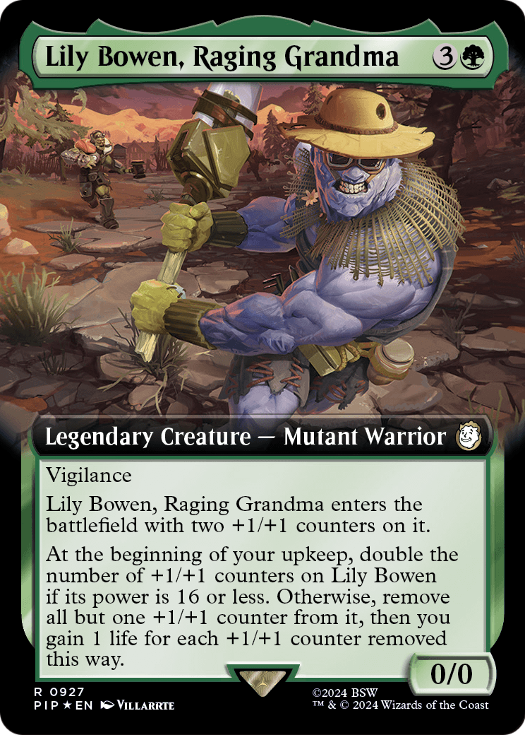Lily Bowen, Raging Grandma (Extended Art) (Surge Foil) (PIP-927) - Fallout: (Extended Art) Foil