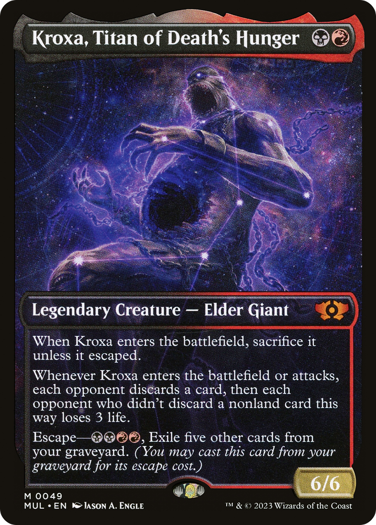 Kroxa, Titan of Death's Hunger (MUL-049) - Multiverse Legends: (Showcase) Foil