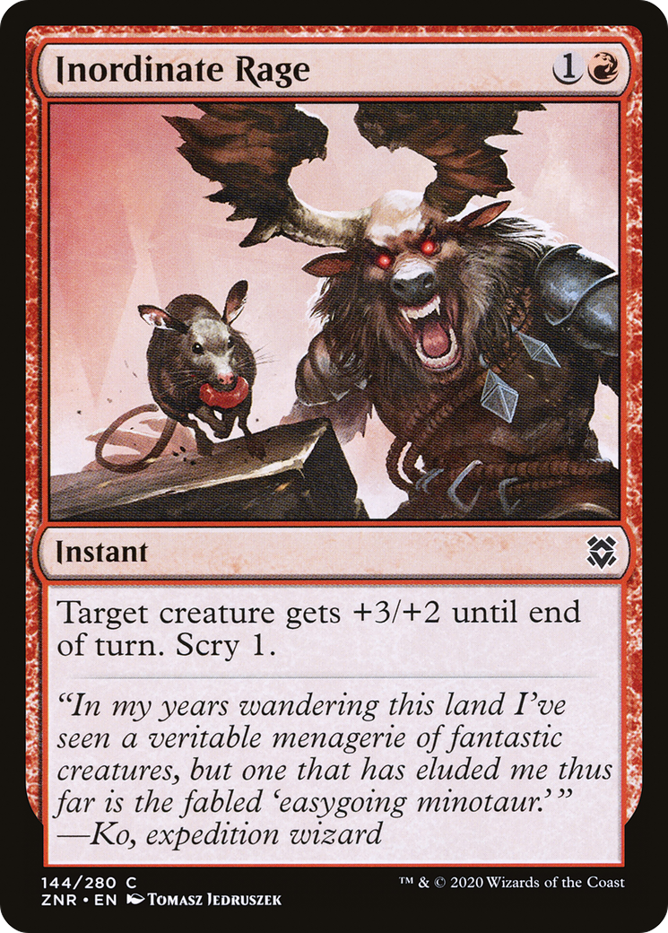 Inordinate Rage (ZNR-144) - Zendikar Rising Foil