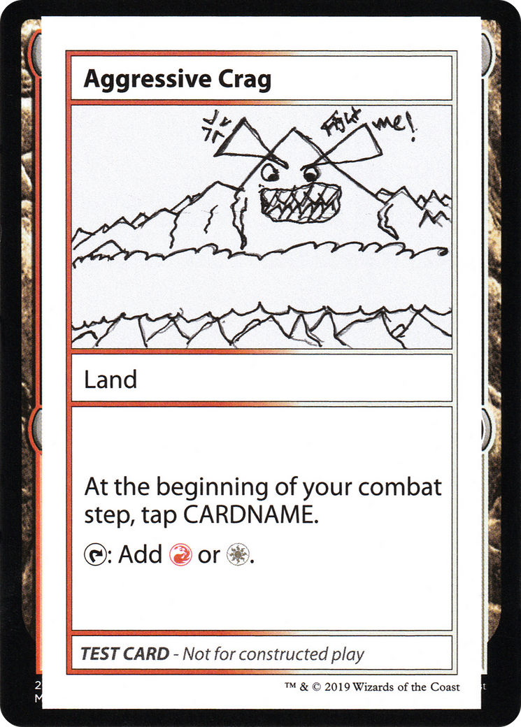 Aggressive Crag (No PW Symbol) (CMB1-) - Mystery Booster Playtest Cards 2021