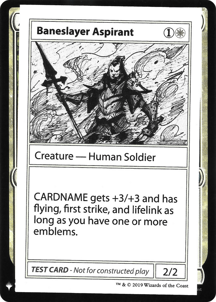 Baneslayer Aspirant (CMB1-) - Mystery Booster Playtest Cards 2019