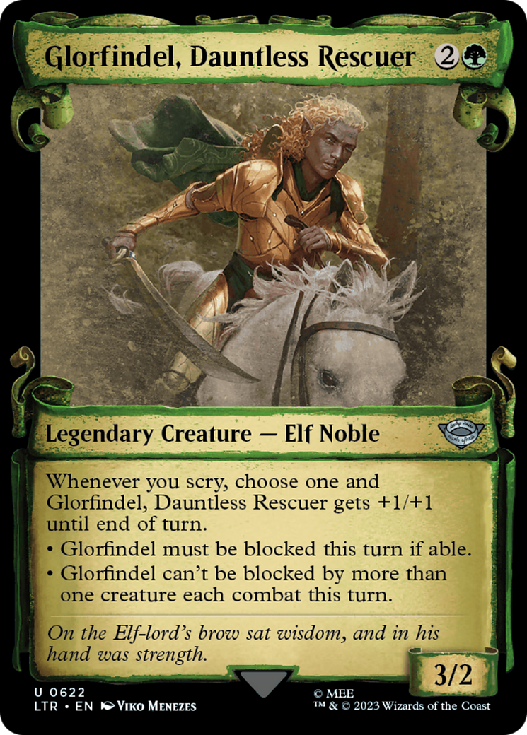 Glorfindel, Dauntless Rescuer (Showcase Scrolls) (LTR-622) - The Lord of the Rings: Tales of Middle-earth: (Showcase)