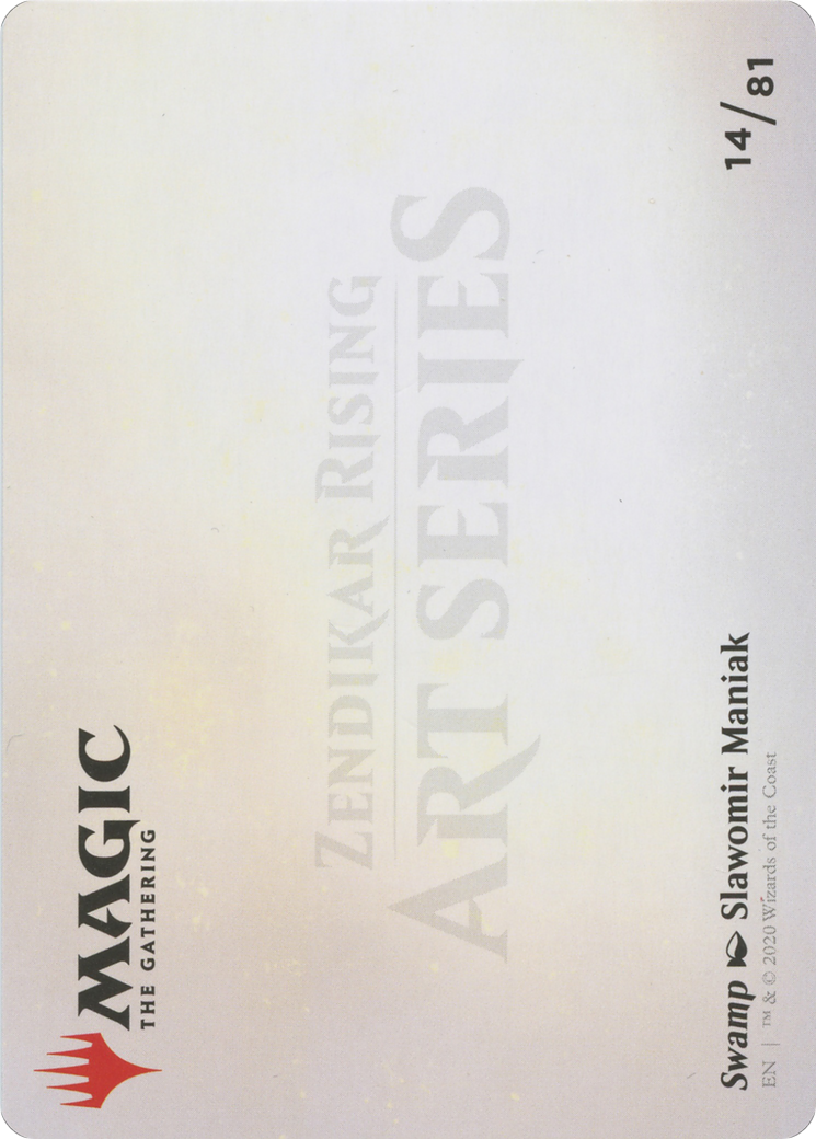 Swamp // Swamp (AZNR-014) - Zendikar Rising Art Series (Borderless) Foil