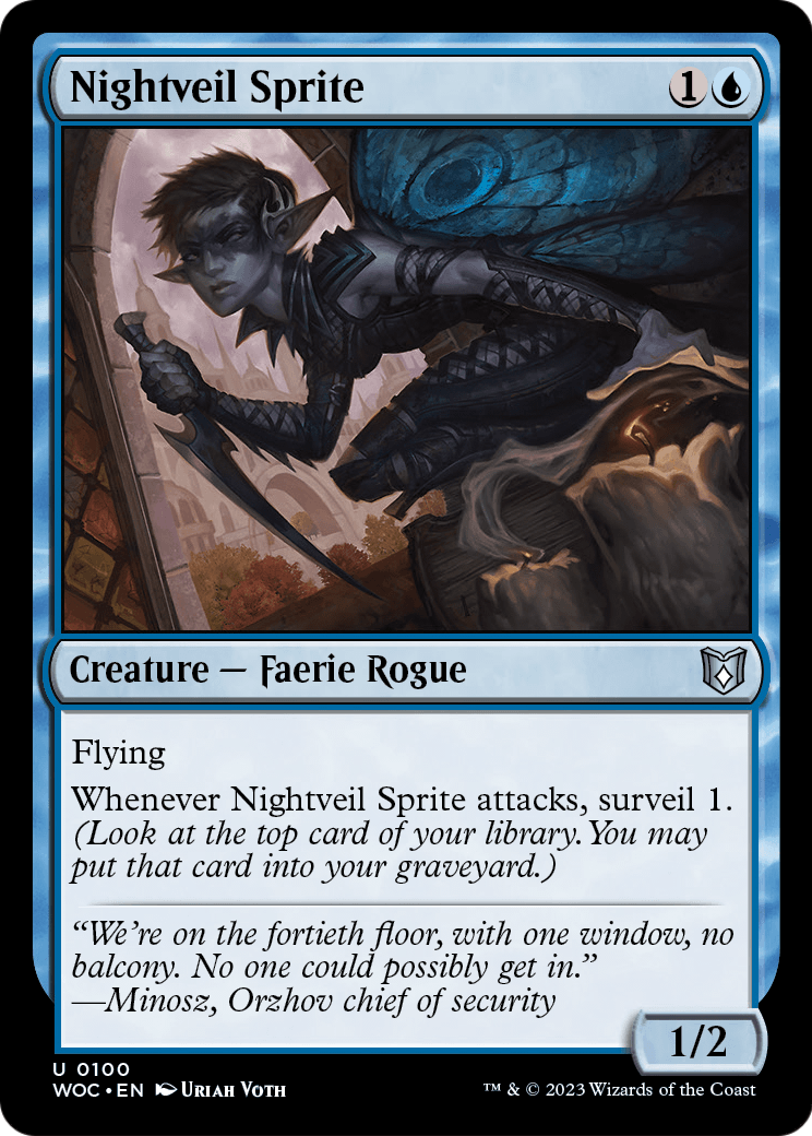 Nightveil Sprite (WOC-100) - Wilds of Eldraine Commander