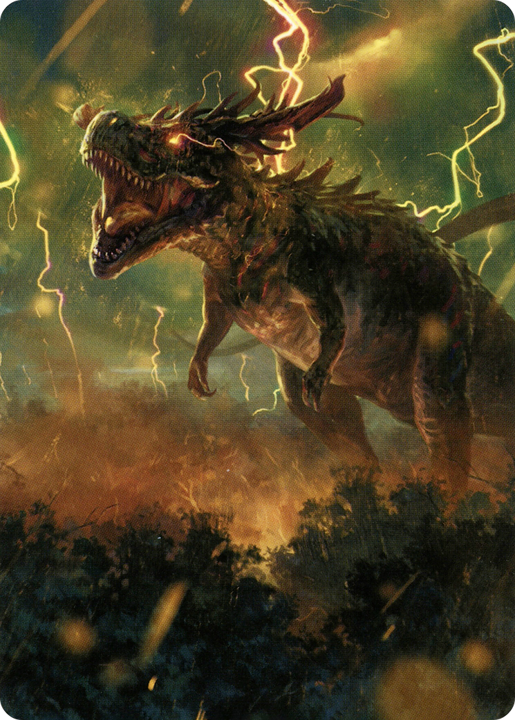 Thrasta, Tempest's Roar // Thrasta, Tempest's Roar (AMH2-042) - Modern Horizons 2 Art Series (Borderless) Foil