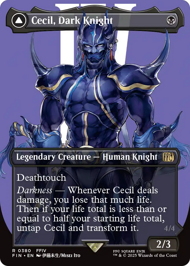 Cecil, Dark Knight (Borderless) (FIN-380) - FINAL FANTASY Foil