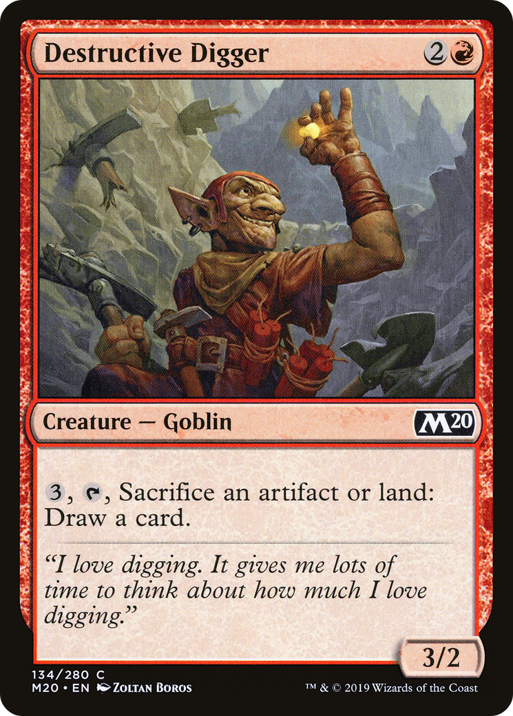 Destructive Digger (M20-134) - Core Set 2020 Foil