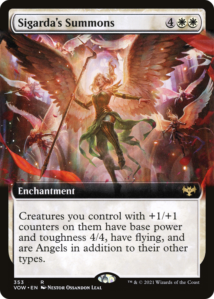 Sigarda's Summons (Extended Art) (VOW-353) - Innistrad: Crimson Vow: (Extended Art) Foil