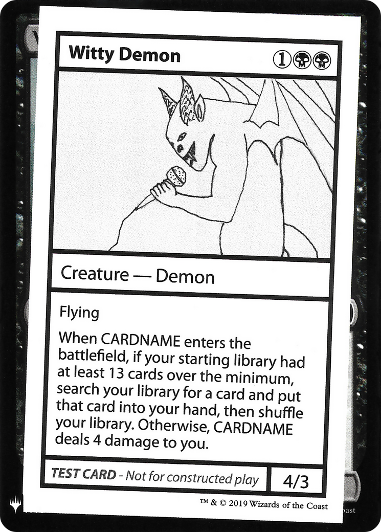 Witty Demon (CMB1-) - Mystery Booster Playtest Cards 2019