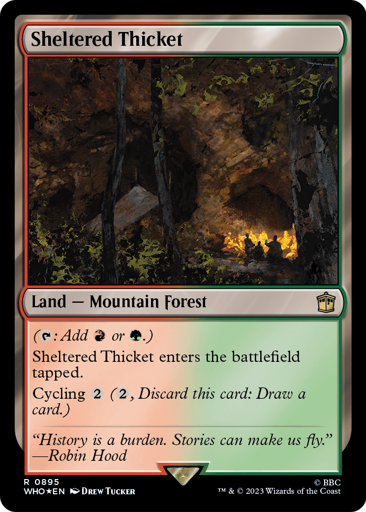 Sheltered Thicket (Surge Foil) (WHO-895) - Doctor Who Foil