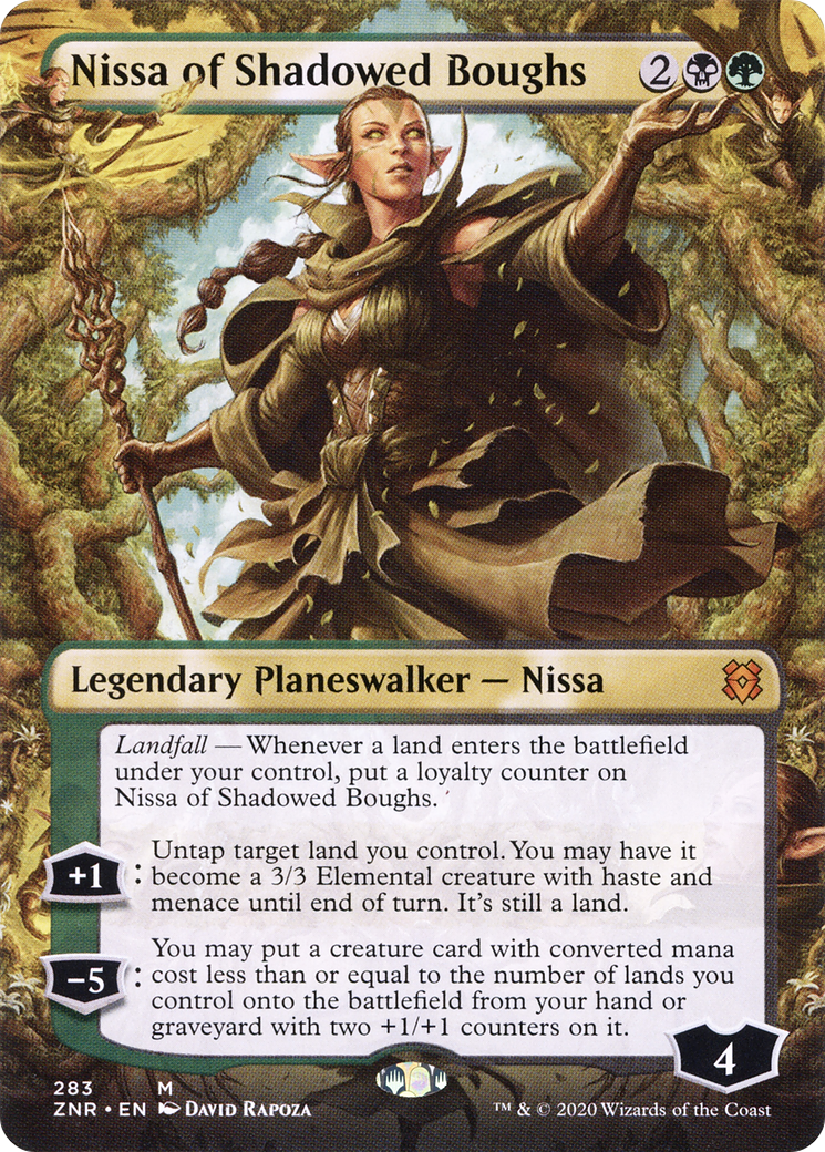 Nissa of Shadowed Boughs (Borderless) (ZNR-283) - Zendikar Rising (Borderless)