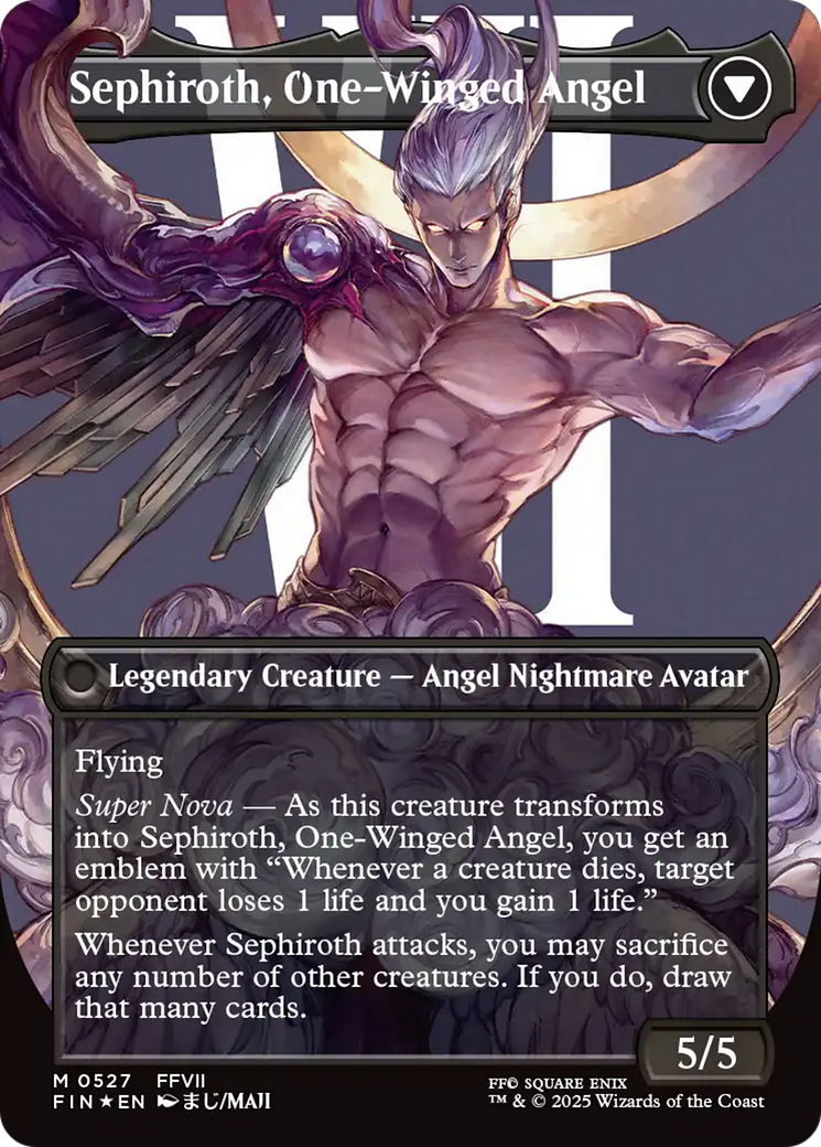 Sephiroth, Fabled SOLDIER (Borderless) (Surge Foil) (FIN-527) - FINAL FANTASY Foil